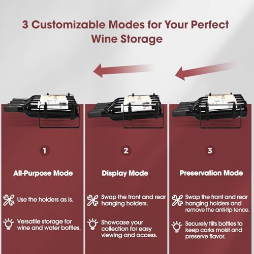 Stackable Countertop Wine Rack, 12 Wine Bottles Holder for Inside