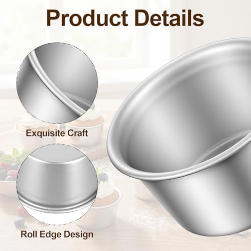 18 PCS 4 Inch Mini Round Cake Pans – Nonstick Aluminum Baking Molds