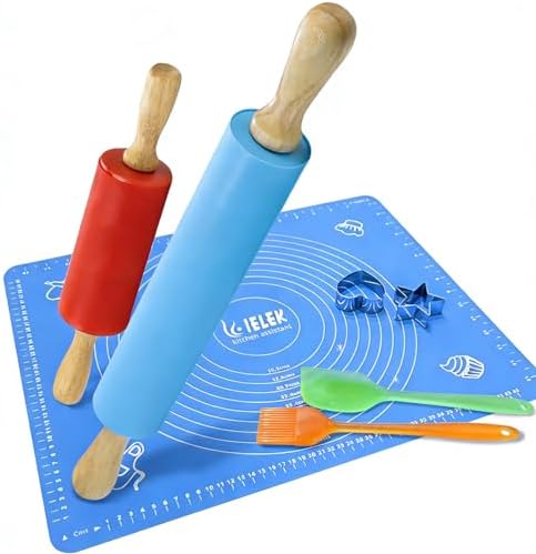 Non-Stick Rolling Pin Silicone Basting Pastry Mat Spatula Brushes