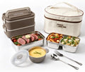 Kabbas 18/8 Stainless Steel Bento Box for Kids & Women – 66 Oz
