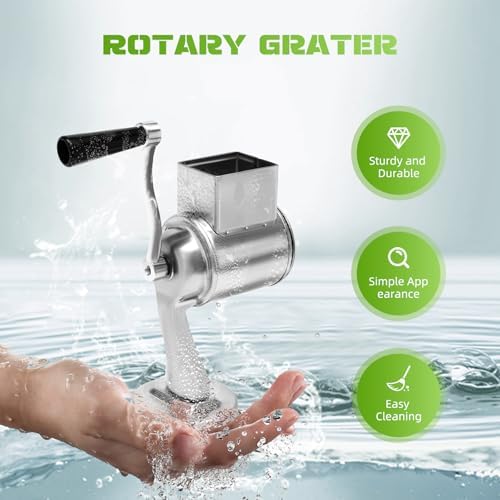 5-in-1 Stainless Steel Rotary Vegetable Grater