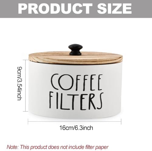 Wooden Coffee Filter Holder with Lid, Multipurpose Coffee Filter