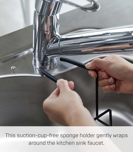 YAMAZAKI Home Tower Faucet-Hanging Sponge Holder, Steel