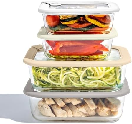 Bentgo Signature Glass Food Storage Containers, 8 Piece Set