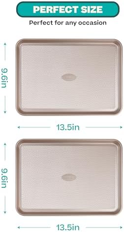 Baker's Secret Baking Sheet Pan Set, 2x Cookie Sheets for Oven