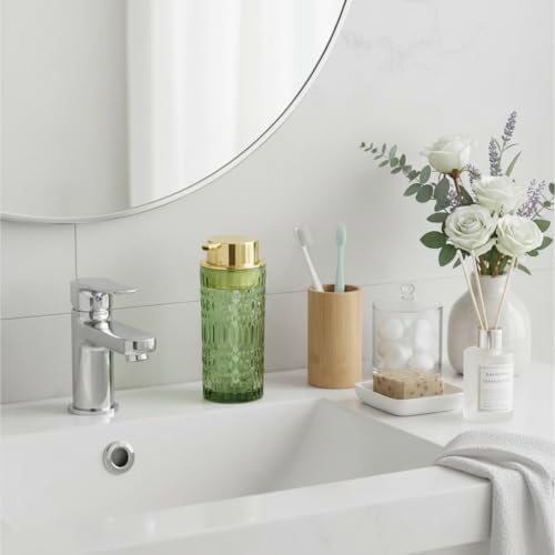 Green Glass Foaming Soap Dispenser