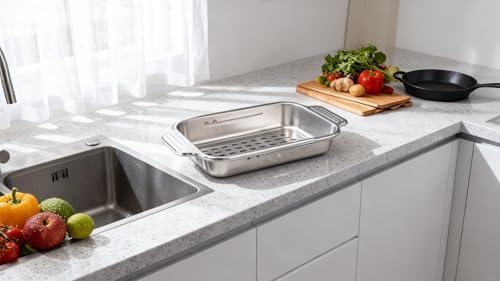 Extendable Colander 304 Stainless Steel Over Sink, 2 PCS