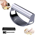 Stainless Steel Garlic Press Rocker with Peeler