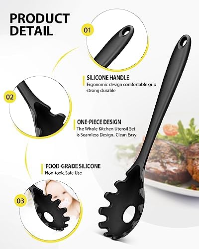 3 Pcs Silicone Kitchen Utensils Set, Heat Resistant