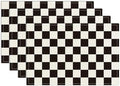 4PCS Black and White Checkerboard Placemats, Wipeable Washable