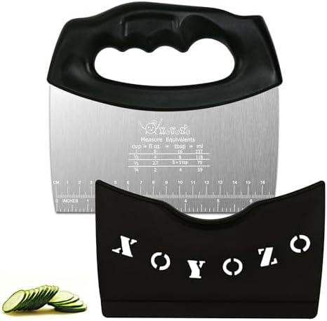 Bench Scraper Dough Cutter Salad Chopper with Cover and Large
