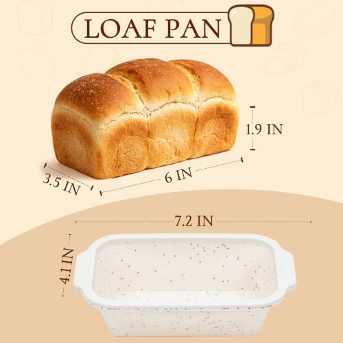 Silicone Bread Loaf Pans - 6 x 3.5" Metal Reinforced Frame Baking Mold