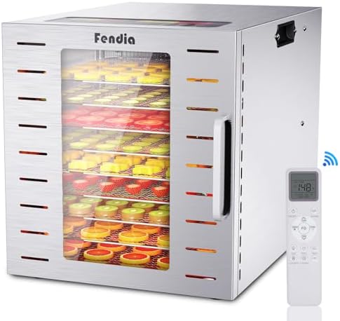 Food Dehydrator, 9 Stainless Steel Trays, 800W