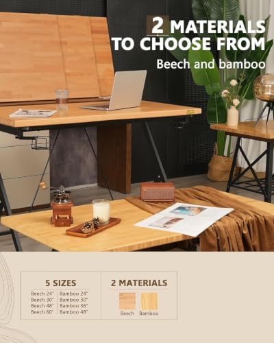 Bamboo Butcher Block Countertop, 24 x 25 x 1.2 in