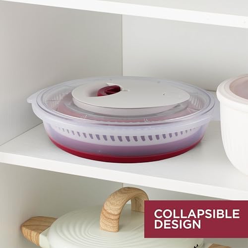 COOK WITH COLOR Collapsible Salad Spinner - 4 QT Space Saving Lettuce