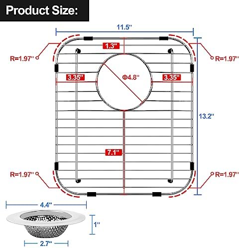 ARLBA 2 Pack Stainless Steel Sink Protectors, 13.2" x 11.5"