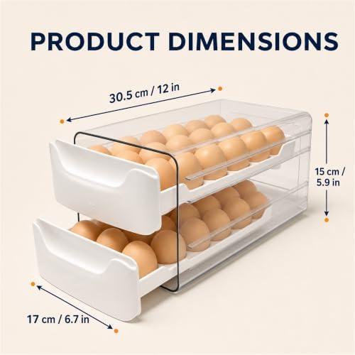 36-Count Egg Organizer for Refrigerator