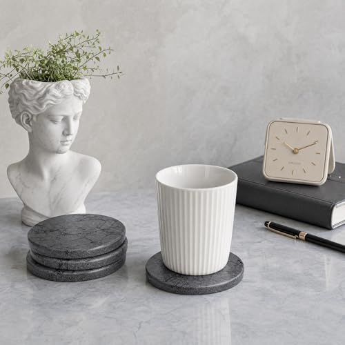 Diatomaceous Earth Coasters Set of 4,Cool Absorbent Quick-Dry Drink