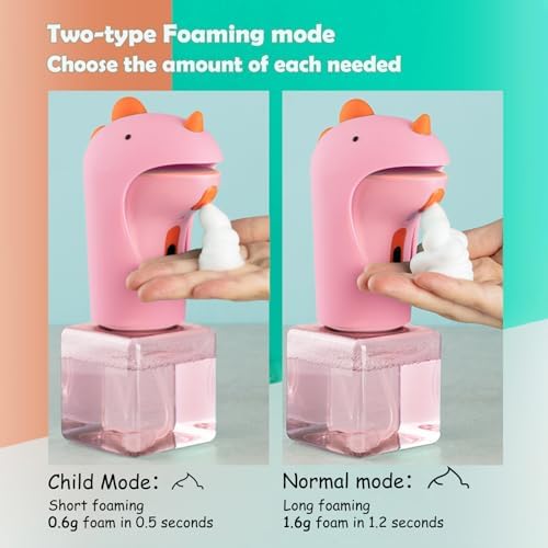Seawah Automatic Foam Soap Dispenser - IPX6 Waterproof Cute Dinosaur