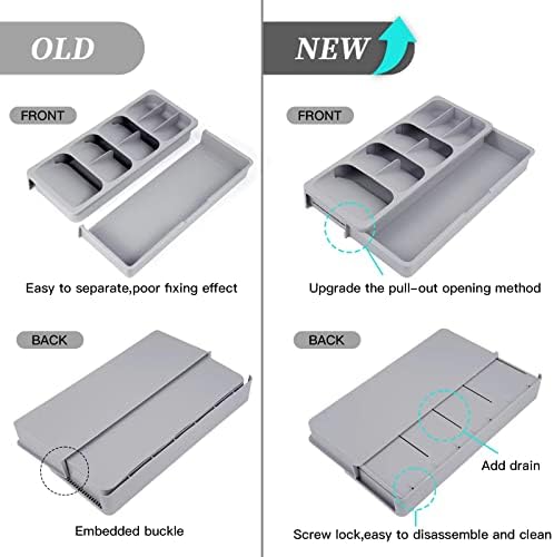 Silverware Organizer Storage Tray,Cutlery Expandable Organizer for