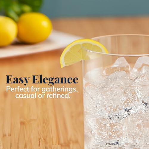US Acrylic Classic Clear Plastic Reusable Drinking Glasses (Set of 8)
