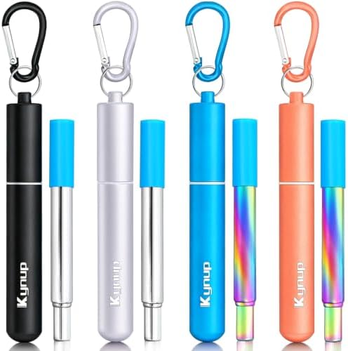 Kynup Reusable Collapsible Metal Straws, Cruise Ship Essentials