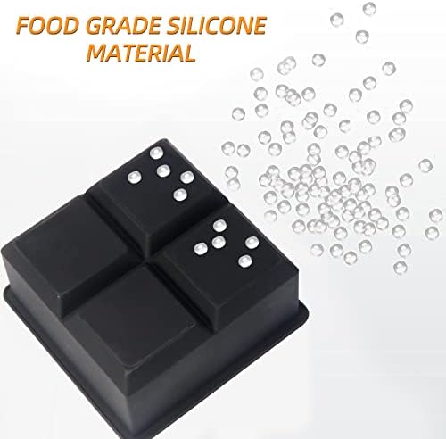 Large Ice Cube Trays Silicone (2.5-Inches) - Giant Cocktail Silicone