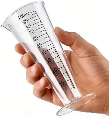 100ml Plastic Liquid Measuring Cup - Graduated Measuring Beaker with