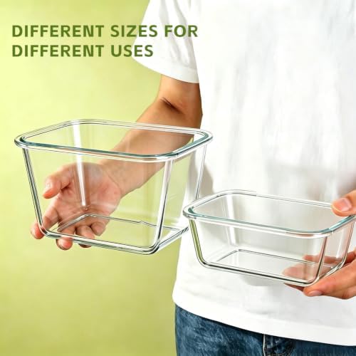 Extra Large Glass Storage Containers with Lids, 4 Pack