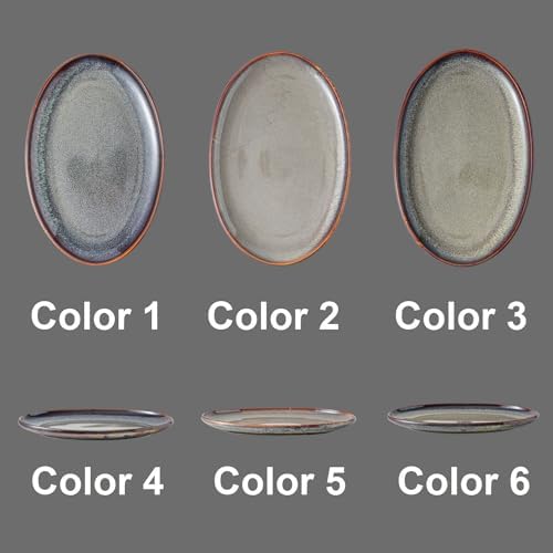 Ceramic Large Serving Platters- Set of 3 Oval Platters for