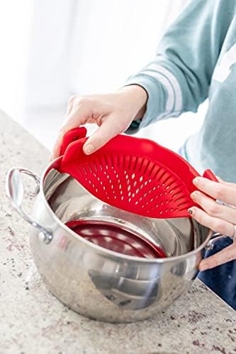 Arlig Clip On Pasta Strainer Silicone Universal Fit for all Pots and