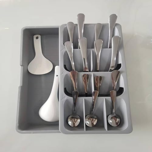 Expandable Cutlery Drawer Organizer, Adjustable Kitchen Drawer Tray