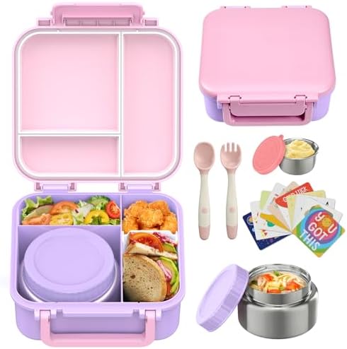 Kids Bento Lunch Box with 9oz Soup Thermo Leakproof Lunch Food