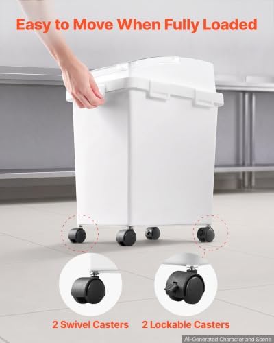 VEVOR Rice Storage Containers, 3 Pack, 33 lbs