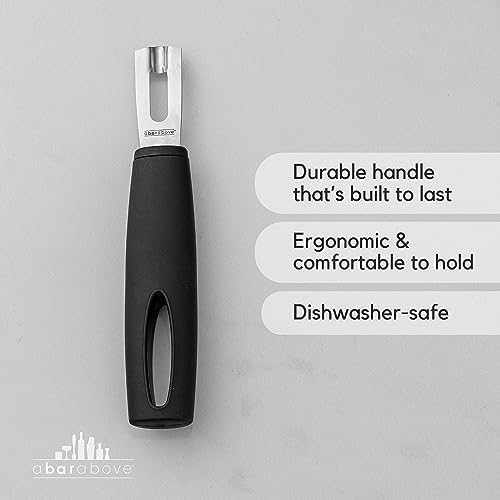 A Bar Above Channel Knife, Black Ergonomic Handle Stainless Steel