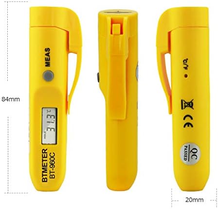 Digital Infrared Thermometer with Pocket Clip - Instant Read