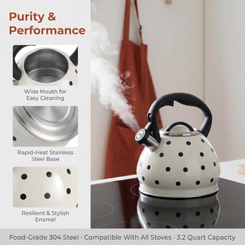 Whistling Tea Kettle, 3.2qt Stainless Steel