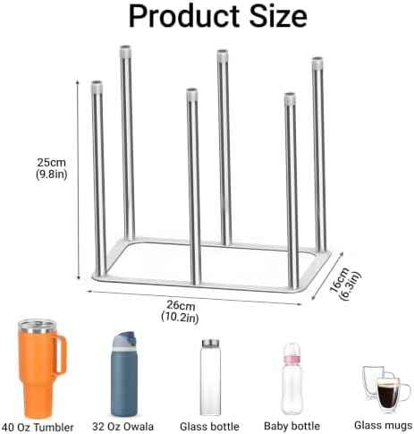 Shineflow Water Bottle Drying Rack, Stainless Steel Rack for Water