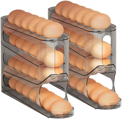2-Pack 4-Tier Rolling Egg Dispensers