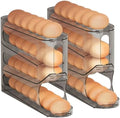 2-Pack 4-Tier Rolling Egg Dispensers