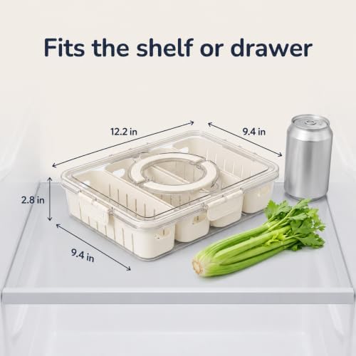 Salad Bar Containers for Fridge with Lids