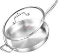 DELARLO Tri-Ply Stainless Steel Pan with Lid 12inch