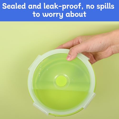 4 Collapsible Food Storage Containers, Silicone Food Storage