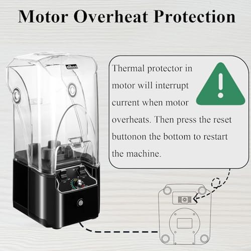 Commercial Blender for Smoothies, 2200W, 2200 ML