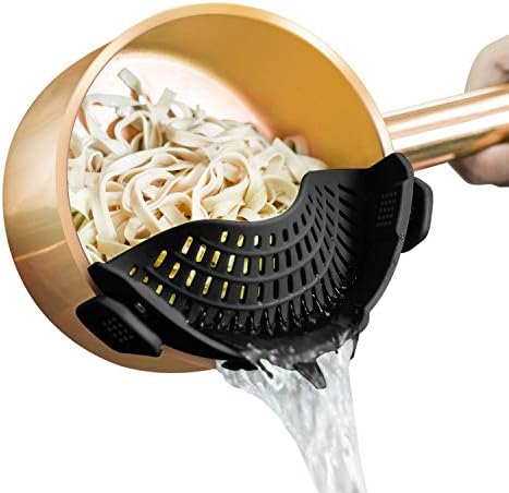 AUOON Clip On Strainer Silicone for All Pots, Standard 8.86 x 3.55in