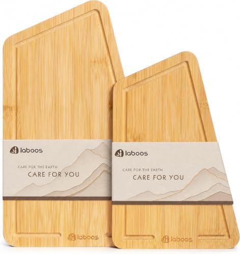Mountain-Shaped Bamboo Cutting Board Set - 2 Pack (12.3" & 9.8")