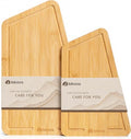 Mountain-Shaped Bamboo Cutting Board Set - 2 Pack (12.3" & 9.8")