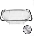 Stainless Steel Over the Sink Colander with Sink Drain Protector, Fine