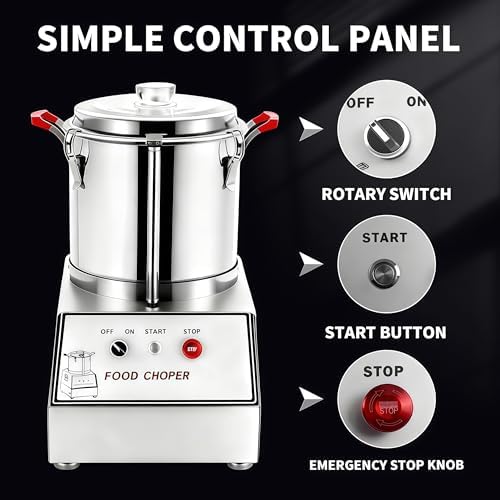 Commercial Food Processor, 1400W, 5L Capacity