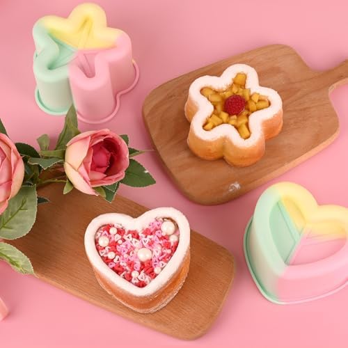 Actvty 4 Inch Silicone Cake Pans, Mini Cake Molds, Bento Cake Mold